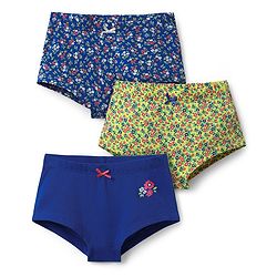 Pine Kids Cotton Elastane Knit Hipsters With Floral Print Pack Of 3 (Colour May Vary)