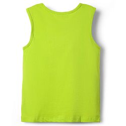 Pine Kids Single Jersey Knit Half Sleeves Shirt & Shorts Co-Ord Set With Inner Tee & Leaf Print - Green
