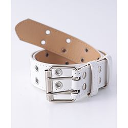 Pine Kids Belts with Buckle Lock - White