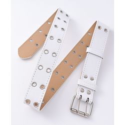 Pine Kids Belts with Buckle Lock - White