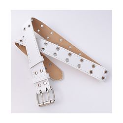 Pine Kids Belts with Buckle Lock - White