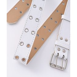 Pine Kids Belts with Buckle Lock - White