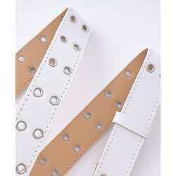 Pine Kids Belts with Buckle Lock - White