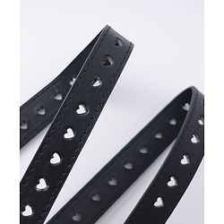 Pine Kids Solid Heart Shape Buckle Belt - Black