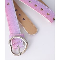 Pine Kids Solid Heart Shape Buckle Belt- Belt Color May Vary