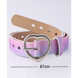 Pine Kids Solid Heart Shape Buckle Belt- Belt Color May Vary