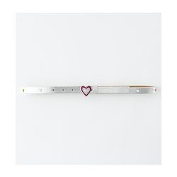 Pine Kids Free Size Belt with Heart Shape Buckle - Silver