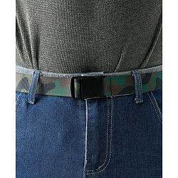 Pine Kids Free Size Belt with Camouflage Print - Dark Green