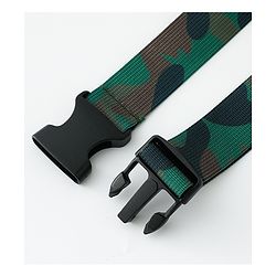 Pine Kids Free Size Belt with Camouflage Print - Dark Green