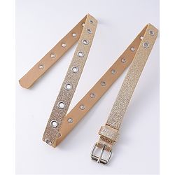 Pine Kids Free Size Glitter Belt  - Light Golden