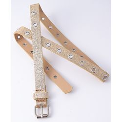 Pine Kids Free Size Glitter Belt  - Light Golden