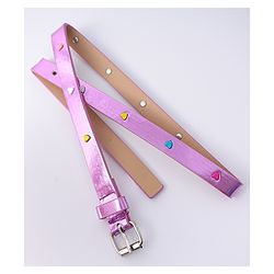 Pine Kids Free Size Belt with Heart Applique - Purple