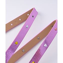 Pine Kids Free Size Belt with Heart Applique - Purple