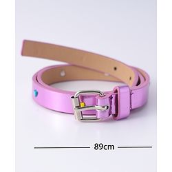 Pine Kids Free Size Belt with Heart Applique - Purple