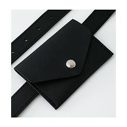 Pine Kids Solid Belt  with attach Wallet - Black