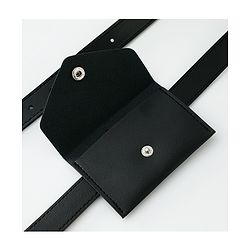 Pine Kids Solid Belt  with attach Wallet - Black