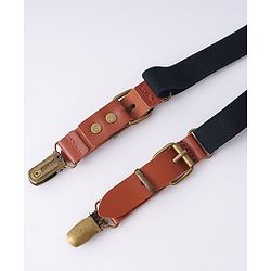 Pine Kids Free Size Bow & Suspender Set - Black & Brown