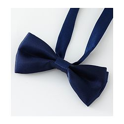 Pine Kids Free Size Bow & Suspender Set - Navy Blue