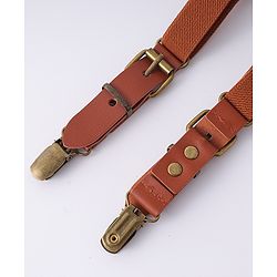 Pine Kids Free Size Bow & Suspender Set - Brown