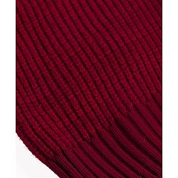Pine Kids Knit Full Sleeves Hooded Sweater with Number Patch - Dark Red