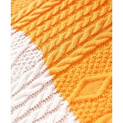 Pine Kids Knit Full Sleeves Hooded Sweater With Cable Knit Design - Multicolour