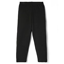 Pine Kids Cotton Lycra Knit Full Length Solid Coloured Leggings Pack Of 2- Black & Green