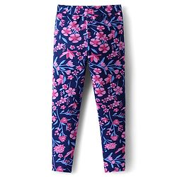 Pine Kids Cotton Knit Full Length Leggings With Floral Print Pack Of 2 - Purple & Pink