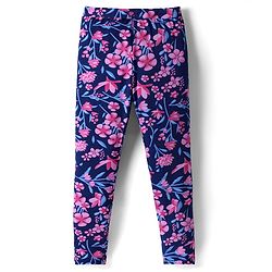 Pine Kids Cotton Knit Full Length Leggings With Floral Print Pack Of 2 - Purple & Pink