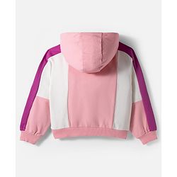 Pine Kids Cotton Knit Full Sleeves Hooded Sweatshirt with Kangaroo Pocket & Text Print - Multicolor