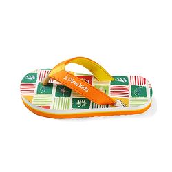 Pine Kids Slip On Flip Flops with Nautical Theme Print - Multicolor