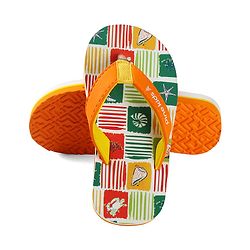 Pine Kids Slip On Flip Flops with Nautical Theme Print - Multicolor