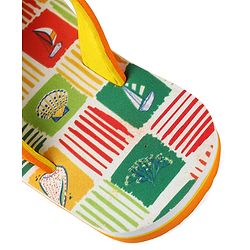 Pine Kids Slip On Flip Flops with Nautical Theme Print - Multicolor