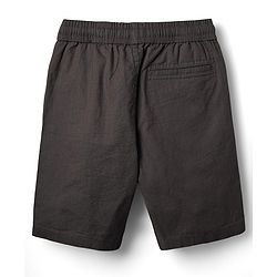 Pine Kids Cotton Woven Above Knee Length Solid Coloured Shorts-Beige