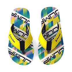 Pine Kids Slip On Flip Flops with Text Print - Blue