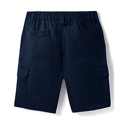 Pine Kids Cotton Elastane Woven Above Knee Length Solid Colour Shorts - Black