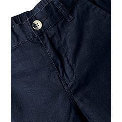Pine Kids Cotton Elastane Woven Above Knee Length Solid Colour Shorts - Black