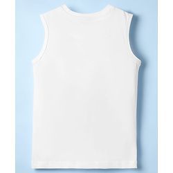 Pine Kids 100% Cotton Half Sleeves Checks Shirt With Text Printed Tank T-Shirt - Yellow & White