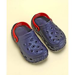Pine Kids Solid Color Back Strap Closure Clogs - Navy Blue