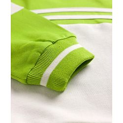 Pine Kids Cotton Knit Full Sleeves Sweatshirt With Arizona Print - Light Green & White