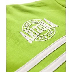 Pine Kids Cotton Knit Full Sleeves Sweatshirt With Arizona Print - Light Green & White