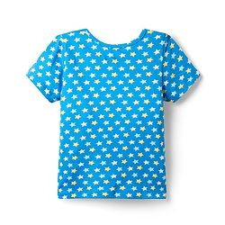 Pine Kids Single Jersey Knit Half Sleeves Co-ords Night Suit With Star Print - Teal Blue