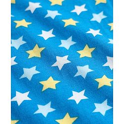 Pine Kids Single Jersey Knit Half Sleeves Co-ords Night Suit With Star Print - Teal Blue