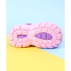 Pine Kids Back Strap Clogs with Applique - Pink