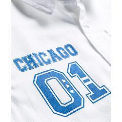 Pine Kids Cotton Woven Full Sleeves Shirt With Sport Theme Print - White