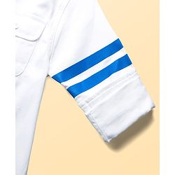 Pine Kids Cotton Woven Full Sleeves Shirt With Sport Theme Print - White