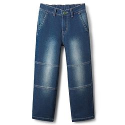 Pine Kids Denim Woven Full Length Cut & Sew Washed Jeans - Blue