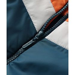 Pine Kids Woven Full Sleeves Hooded Padded Jacket With Color Block Design - Multicolor