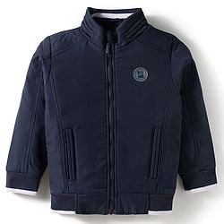 Pine Kids Woven Full Sleeves Padded Jacket - Navy Blue