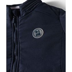 Pine Kids Woven Full Sleeves Padded Jacket - Navy Blue