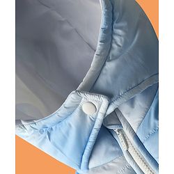 Pine Kids Woven Full Sleeves Hooded Padded Jacket With Tie & Dye Print - Blue